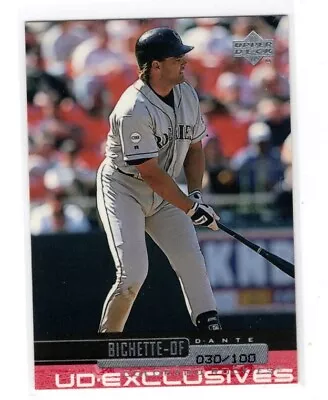 2000 Upper Deck UD Exclusives Silver #102 Dante Bichette #30/100 • $1.99