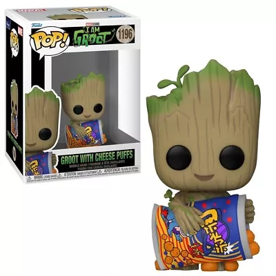 Marvel I Am Groot - Groot With Cheese Puffs  3.75  Pop Vinyl Figure 1196 Funko • £16.95