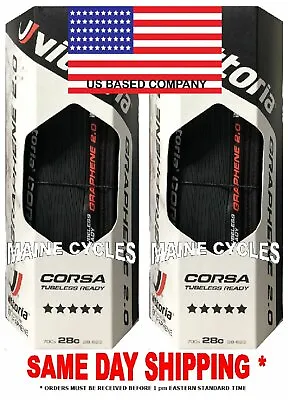 Vittoria Corsa Control G 2.0 TLR Tubeless Clincher 700 X 28 All Black  USA Based • $126.90