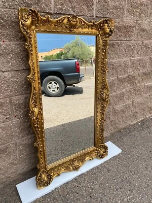 $500 • Buy LG Vintage Gold Regency Wall Hangin Or Floor Mirror Mid Century MCM 34  X 57 