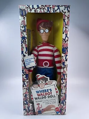 Vintage 1991 Mattel Toys Where's Waldo Series Waldo Doll 18 Inch W/ Original Box • $59.95