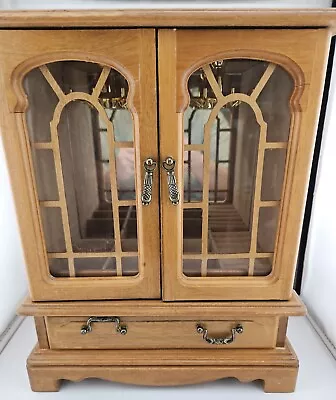 Jewelry Box-Clean Vintage Oak Double Door Armoire Style • $32