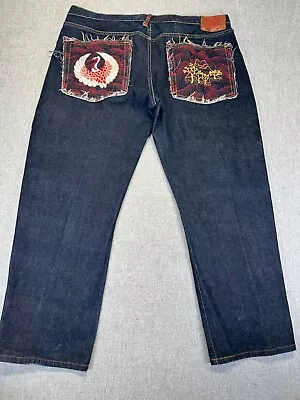 Vintage Red Monkey Company RMC Jeans Men’s 42x30 Martin Ksohoh Blue Embroidered • $108