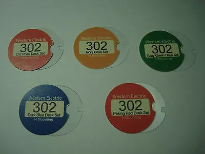 Western Electric Telephone Nice Colored 302 Dial Card Set And Plastics. • $12.29