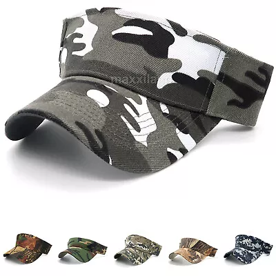 Sun Visor Hat For Men Camouflage Outdoor Hunting Style Cap Loop Adjustable Size • $7.45