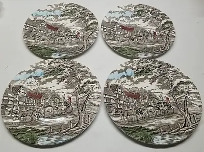 Myott Royal Mail 10  Dinner Plate Dish Staffordshire Made In England Lot Of 4 • $45.01