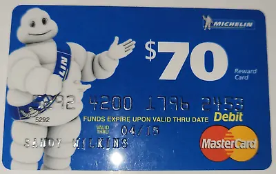 Michelin Tire Man Mastercard Collectible $70 Reward Card Expired • $24.95