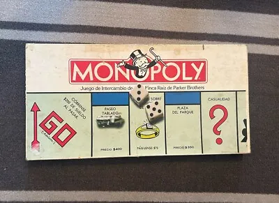 Monopoly In SPANISH Box Parker Brothers -Game Board & Items Are In English • $5.99