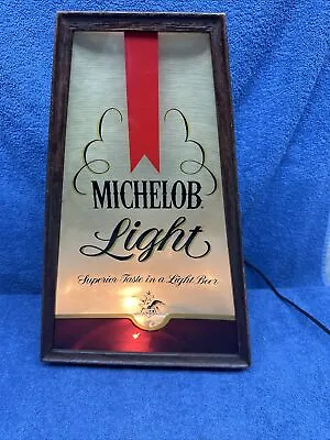 Vintage Michelob Light Beer Sign Superior Taste • $89.95