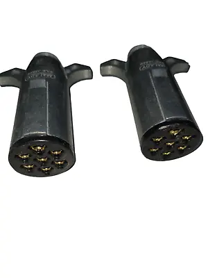 7 Way Trailer Plug Male - Die Cast - ABS Without Spring Guard -(Pack Of 2 Plugs) • $18.99