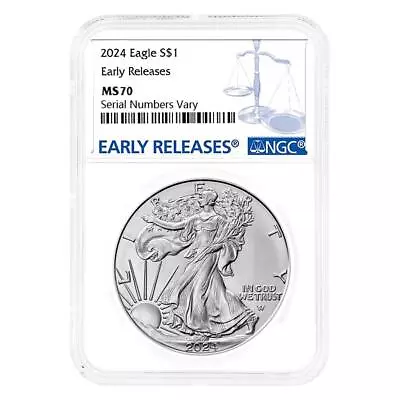 2024 1 Oz Silver American Eagle NGC MS 70 ER • $50.12