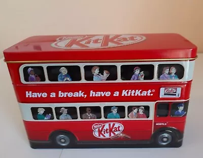Nestle Kit Kat Tin Red Bus British Double Decker London Bus Storage Tin Empty • £7.49