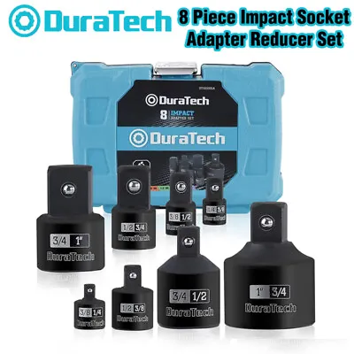 DURATECH 8PCS Impact Socket Adapter Reducer Set 1/4  3/8  1/2  3/4  Square Drive • $36.99