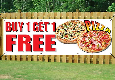 £18.99 • Buy PIZZA SHOP TAKEAWAY BANNER BUY 1 GET 1 FREE OUTDOOR SIGN PVC With Eyelets V2
