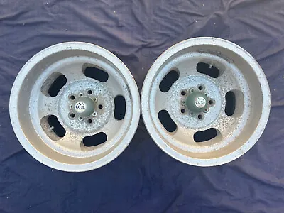 (2) VINTAGE US INDY MAG 15  WHEELS RIMS 5X4.75  CHEVY PONTIAC 15x8.5 • $397