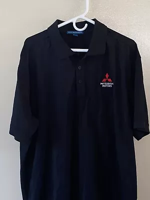 Mitsubishi Motors Promo Polo Shirt Black 2xl Dealer Worker 40 Years In Usa • $19.99