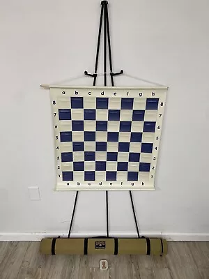 36  Roll-up Vinyl Demo Chess Board Set W/ Essel & Duluth Canvas Travel Tube • $99.99