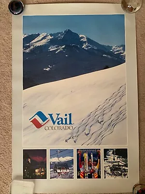 $39.95 • Buy Vintage 1980s Vail Colorado Mountain Skiing Ski Poster 