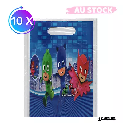 10 PCS PJ Mask Party Bags Birthday Party  Supplies Loot Bags Lolly Bags • $4.98