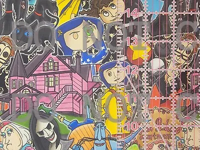 Custom 100% Cotton Woven Fabric Coraline Movie By The 1/4 Yard 9x56 Pink Palace • $5.49