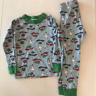 Hanna Andersson Boys Christmas Pajamas Snowmen Cars Trees Gifts Size 100 4 • $22