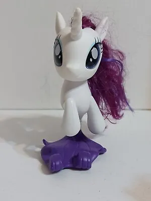 My Little Pony Seapony Figurine White Purple Rarity Unicorn 6  Mermaid Tales Toy • $7.60
