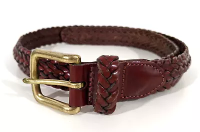 COACH Classic 3863 British Tan Brown Braided Leather Belt - Size 30 • $35