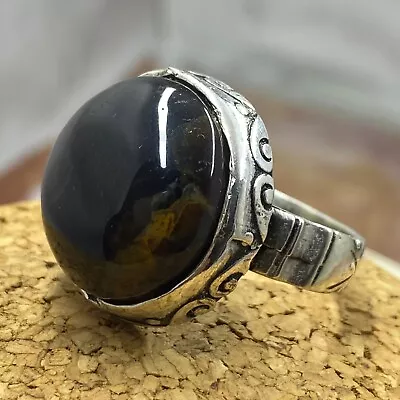 Sultani Islamic Dome 925 Sterling Silver Men's Ring Natural Yemen Agate Aqeeq • $60