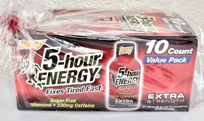 5 Hour Energy Extra Strength Sugar Free Berry 2 Fl Oz Each/10 Count (EXP 1/2026) • $25