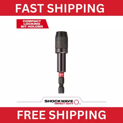 Milwaukee 48-32-4531 SHOCKWAVE 1/4  Hex Impact Locking Bit Holder 2.875  OAL • $10.58