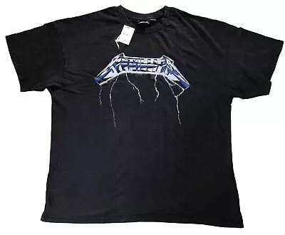 METALLICA Ride The Lightning Oversized Vintage T-Shirt (L/XL  Black) • $42.99