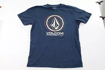 Volcom Men Blue Tee Shirt Casual Short Sleeve Size XL • $10.19