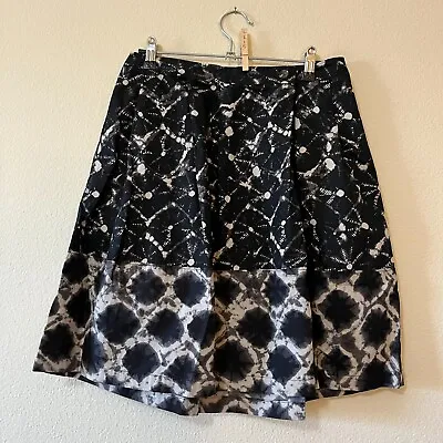 Thakoon X Target Size 6 Tie Dye Button Detail Pleated Black Mini Skirt • $15.99