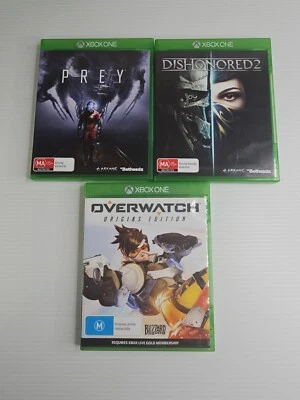 $19.90 • Buy XBOX ONE Bundle Of 3 Overwatch: Origins Edition - Prey & Dishonoured 2