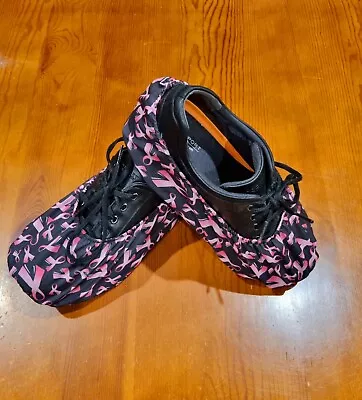 Handmade Bowling Shoe Covers - Pink Ribbons (Extra Large) • $30