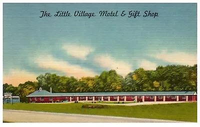 Berlin Connecticut Little Village Motel Linen Postcard Unposted C. 1940 • $6.99