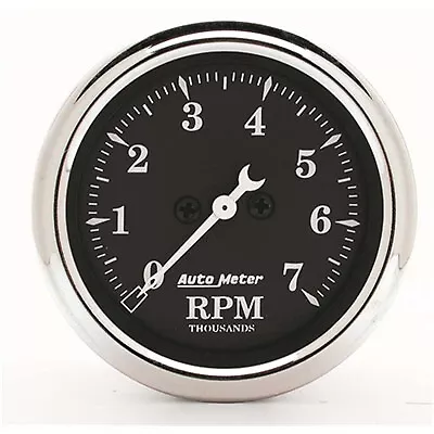 AutoMeter Gauge Tachometer 2 1/16i N 7k RPM In-Dash Black B - 1797 • $210