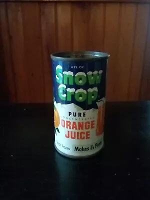 Old Vintage 1960s Snow Crop Orange Juice Tin Graphic Advertising  • $29.95