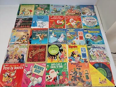 Vtg Peter Pan Record Books Lot Of 25 Read And Hear Vintage Disney  Christmas • $28