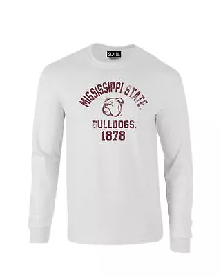 Mississippi State Bulldogs Mascot Block Arch College Long Sleeve T-Shirt Sma... • $11.40