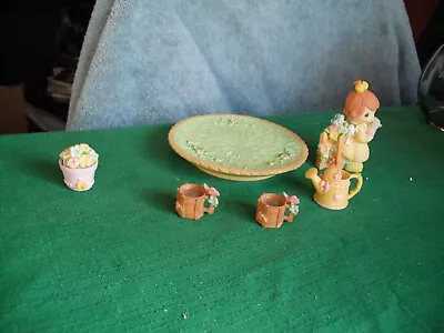 Enesco Precious Moments Girl/Flower Mini Tea Set In Original Box • $19.99