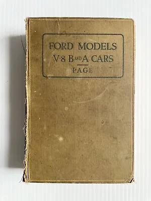 1935 Victor Page Ford Car Manual  The Ford Models V8 B&A Cars  Illustrated READ • $40