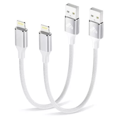 IPhone Charger Cable 2 Pack 0.3M USB A To Lightning Cable MFi Certified • $14.42