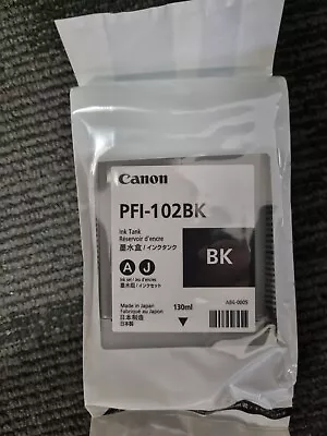 Genuine ORIGINAL PFI-102BK Black Ink Cartridges FOR Canon Printers Out Of Date • £11.99