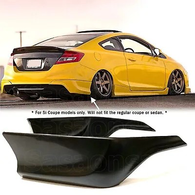 [SASA] Fit For 12-13 Honda Civic Si Coupe HFP PU Rear Bumper Lip Spoiler Aprons • $109.99