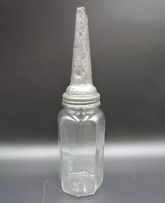 Rare 1920 One (1) Quart Glass Bottle With Metal Mobiloil Gargoyle  E  Spout • $59.99