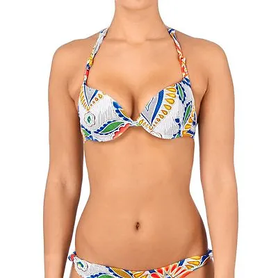 Huit Mango Tango Hibiscus Underwire Padded Air Bikini Top Size 32c/10c • $19.20