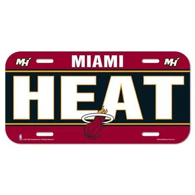 Miami Heat Plastic License Plate (NEW) NBA Tag Auto Car Truck Frame • $7.95