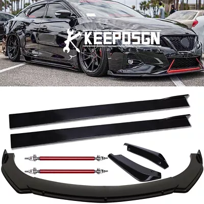 For Nissan Maxima Side Skirt Rear & Front Bumper Lip Splitter Spoiler Strut Rods • $228.99