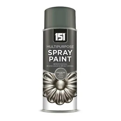 £6.99 • Buy 1 X 151 Gun Metal Spray 400ml Aerosol Paint Spray Cars Wood Metal Walls Graffiti